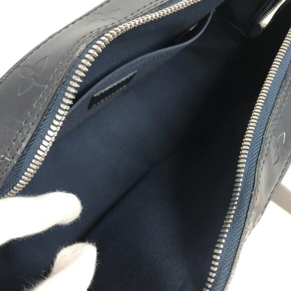 LOUIS VUITTON M55175 Monogram mat Shelton Hand Bag Monogram matte leather Navy - Picture 11 of 15